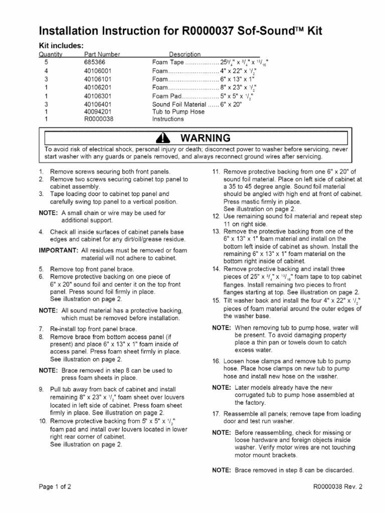 AMANA Residential Washers Manual PDF Washing Machine Equipment