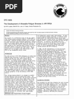 The Development of Allowable Fatigue Stresses in API RP2A: Parameter (Denoted G) Defining Tructural