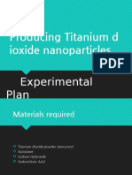 Producing Titanium D Ioxide Nanoparticles