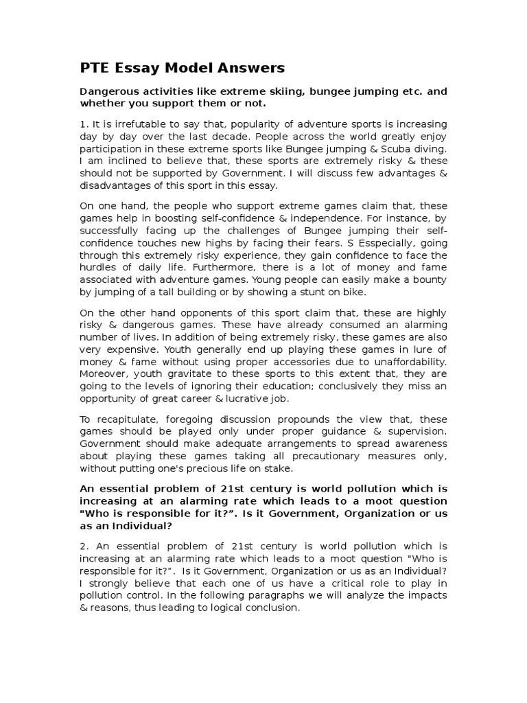 A Set of Model Answers | PDF | Packaging And Labeling | Pollution