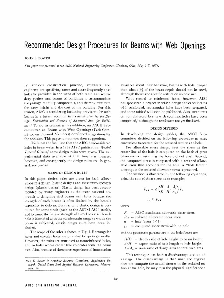 Design Guidelines for Web Openings in Beams | PDF | Buckling | Stress ...
