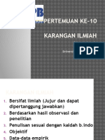 Pertemuan 10 - Karangan Ilmiah