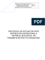 Protocolo Actuacion Ante Exposicion Ocupacional a Material Biologico de Trasmision via Sanguinea 0