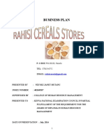 Rahisi Cereals Business Plan