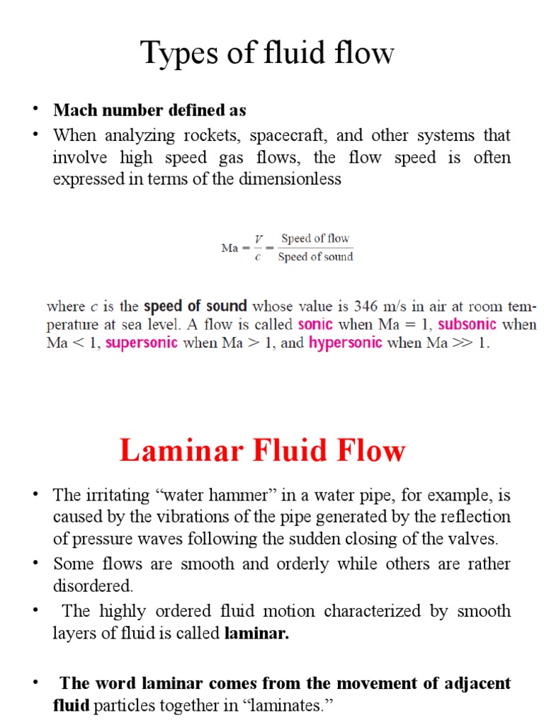 Flow of Fluid PDF Fluid Dynamics Laminar Flow