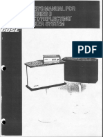 Bose 901-Ii - Ownwr Manual PDF