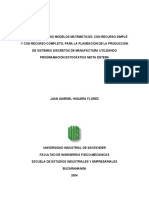 Dos Modelos Matemáticos para Planeacion Produccion P Estocastica Mixta Entera PDF