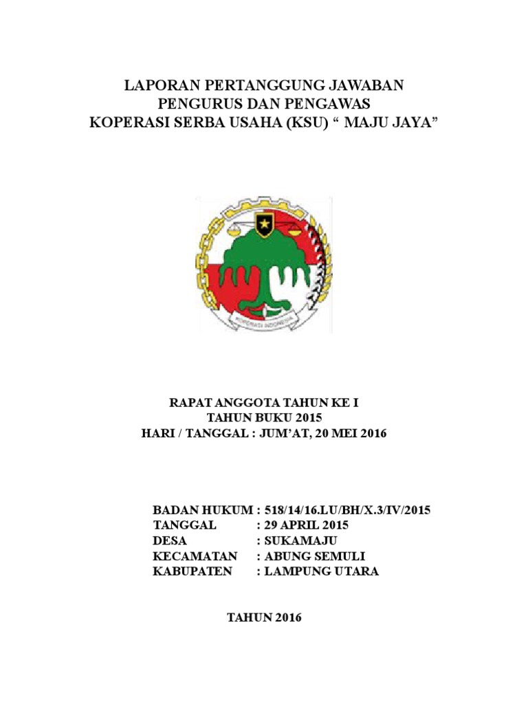 LAPORAN PERTANGGUNG JAWABAN