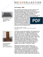 Andre Carl Panter and Works in German Translation/der Amerikanische Künstler Carl Andre