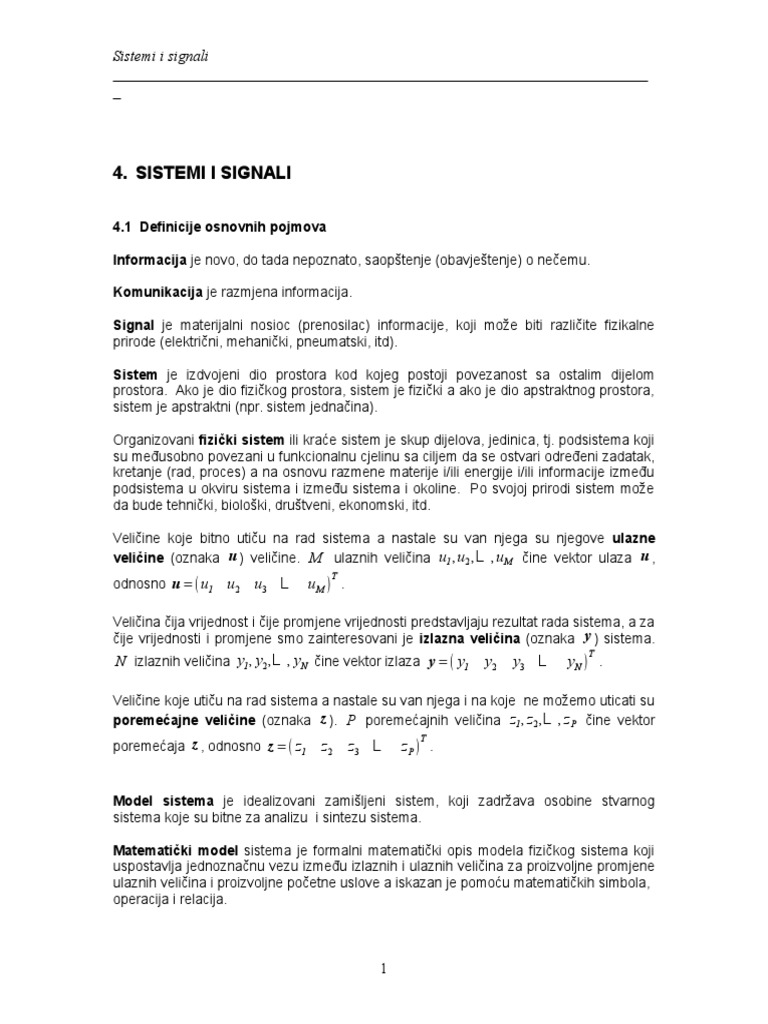 Sistemi I Signali | PDF