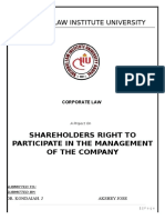National Law Institute University: Shareholders Right To Participate in The Management of The Company