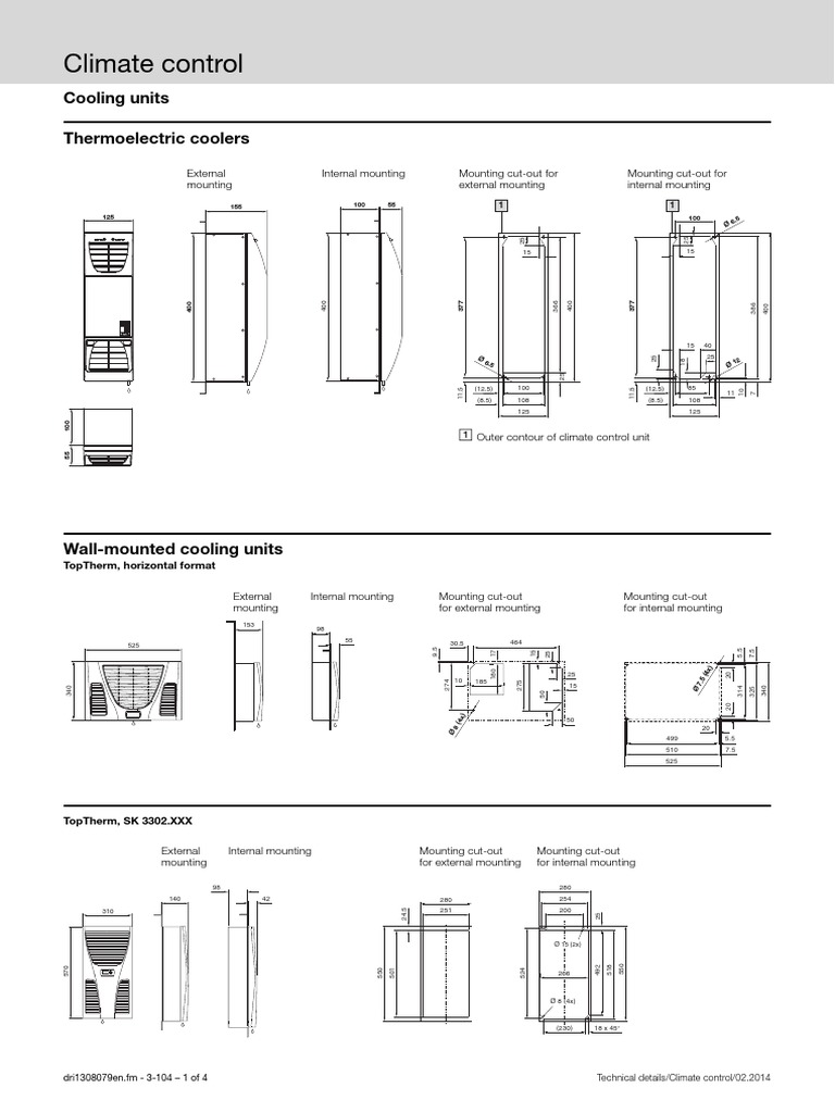 Rittal SK 3328/3329 Cooling Units Guide | PDF | Heating, Ventilating ...