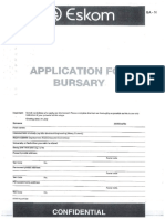 Eskom Bursary Application Form