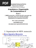 03 - MIPS mono-ciclo - BO da ULA, BO principal, formato e execuçao de instruçoes, desempenho.pdf