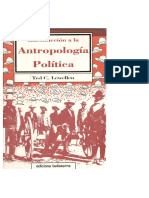 Lewellen t 1983 Introduccion a La Antropologia Politica