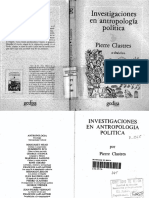 Pierre Clastres. Investigaciones en Antropologia Politica