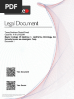 Baylor College of Medicine v Neotherma Oncology Inc