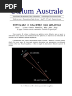 Estimando o Diâmetro das Galáxias