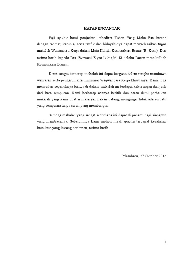 Wawancara Kerja Docx