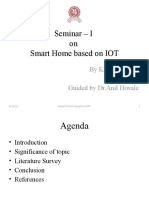 Seminar - I On Smart Home Based On IOT: by Khwaja Aamer MEIT 1328 Guided by DR - Anil Hiwale