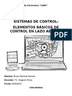 Sistemas de Control Lazo Abierto