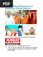 Reforms Without Referendum