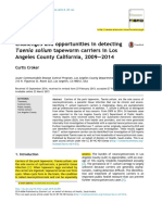 Challenges and Opportunities in Detecting Taenia Solium Tapeworm Carriers in Los Angeles County California, 2009-2014