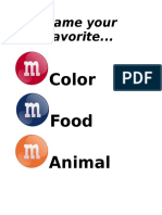 Name Your Favorite... : Color Food Animal