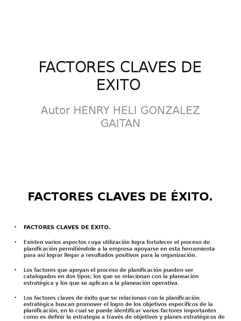 Claves para el Éxito Empresarial | PDF | Planificación | Economias