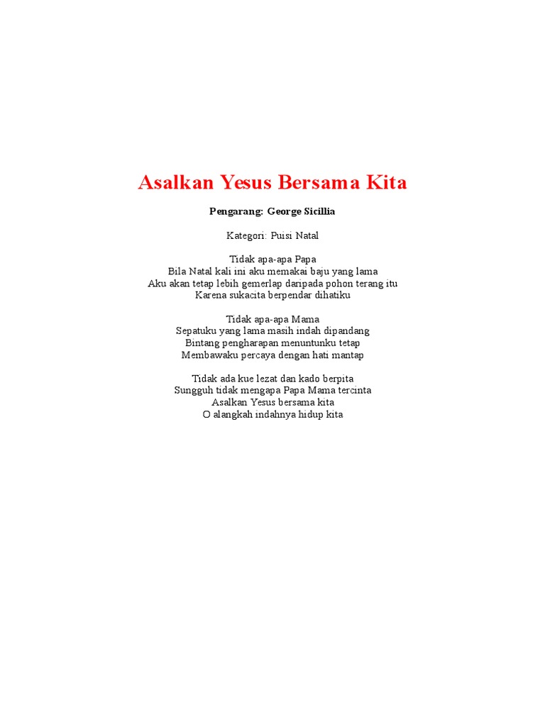 Puisi Natal Sedih 1001 Kumpulan Puisi Terbaik