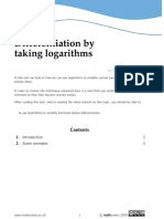 Differentiation by Taking Logs
