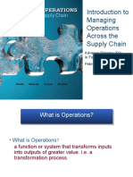 Introduction To Managing Operations Across The Supply Chain: Advance Diploma (D4) in Foundry Engineering February 2013