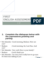 FIRST ENGLISH ASSESSMENT EXERCISES