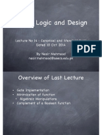 DLD Lecture No 14 Canonical Forms Dated 10 Oct 2014 Lecture Slides