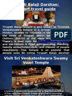 Tirupati Balaji Darshan Short Travel Guide