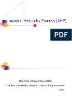 Analytic Hierarchy Process (AHP)