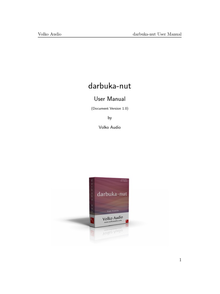 Darbuka Nut Manual PDF System Software Media Technology