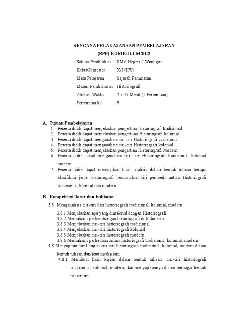 Ciri-Ciri Historiografi Tradisional | PDF