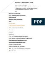 Structura Dosarului de Audit Public Intern in Misiunile de Asigurare