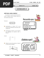 IV BIM - 1ero. Año - Guía 1 - Factorización IV