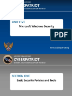 Unit Five - Microsoft Windows Security