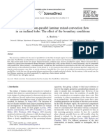 Parallel and Non-Parallel Laminar Mixed Convection Ow in An Inclined Tube: The Effect of The Boundary Conditions