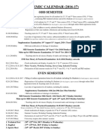 Academic Calendar - 2016-17 PDF