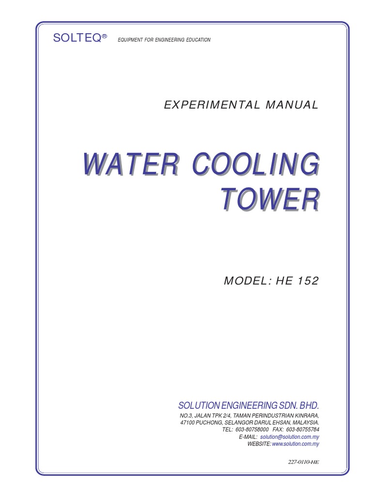 L6 Cooling Tower PDF | PDF | Humidity | Relative Humidity