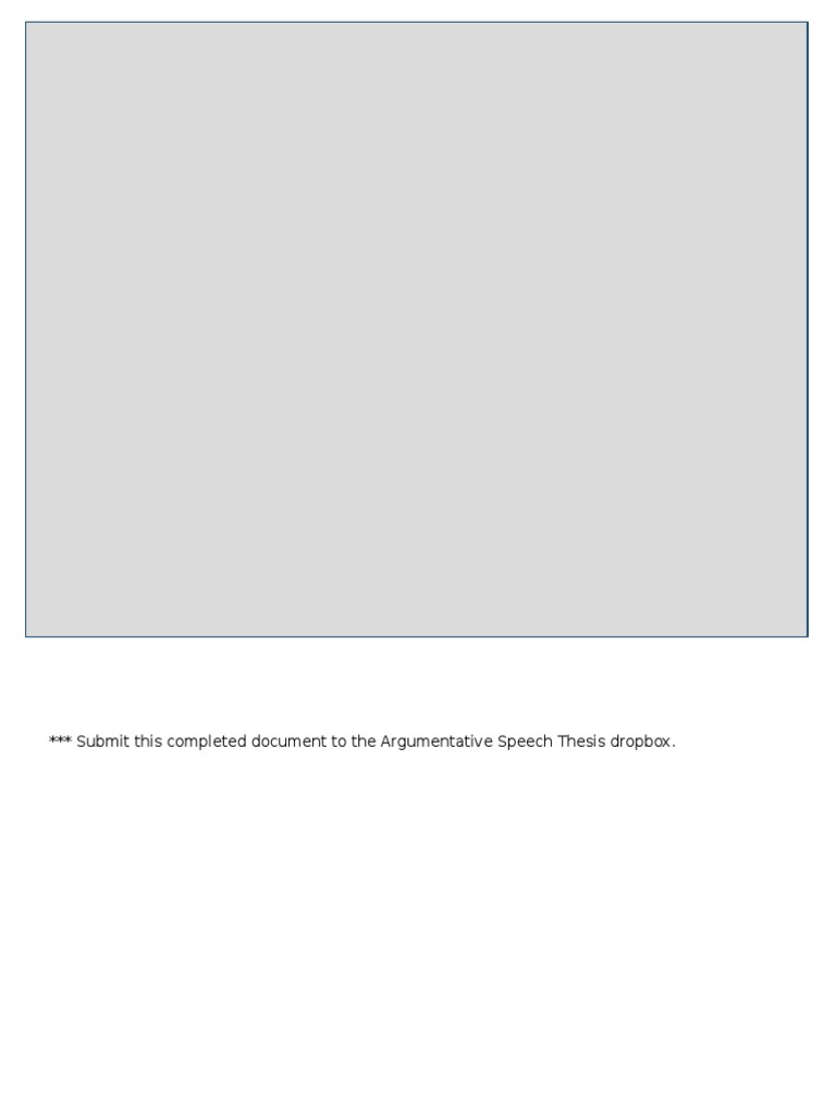 Argumentative Thesis Statement Guide | PDF