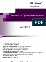 Encuesta de Opinión Nivel Nacional