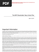 The BHP Shareholder Value Unlock Plan: April 10, 2017