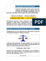 Introdução Às Equações de Primeiro Grau