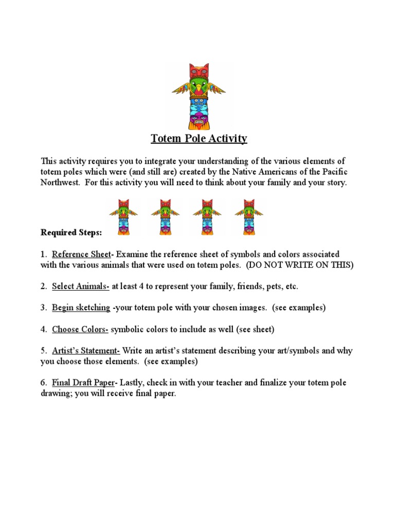 totem pole activity
