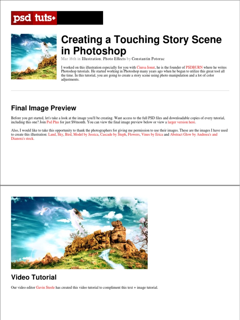 Creating A Touching Story Scene in Photoshop | PDF